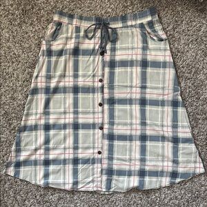 LuLaRoe Marsha Skirt- Blue Plaid